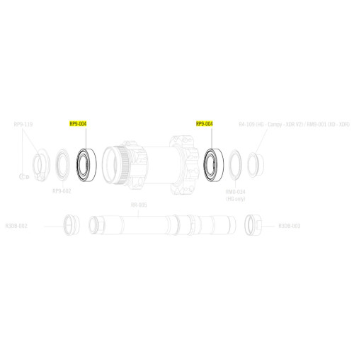 Ball bearing Fulcrum sealed 30x17x7mm (4 pcs.)