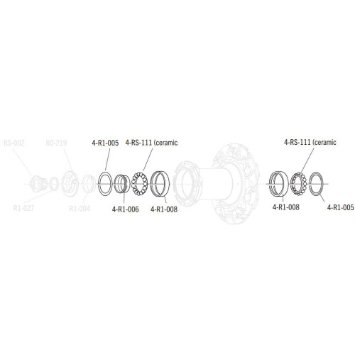 Hub service kit Fulcrum USB (pair)