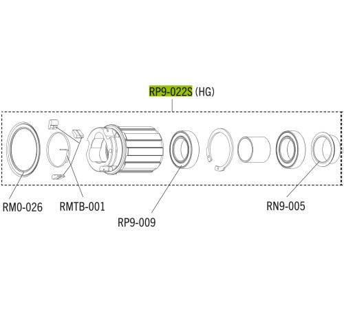 Freewheel body Fulcrum Red Power steel for Shimano HG and SRAM 8/9/10/11-speed cassettes