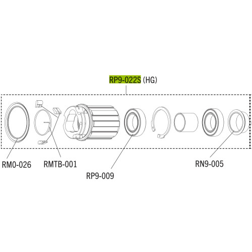 Freewheel body Fulcrum Red Power steel for Shimano HG and SRAM 8/9/10/11-speed cassettes