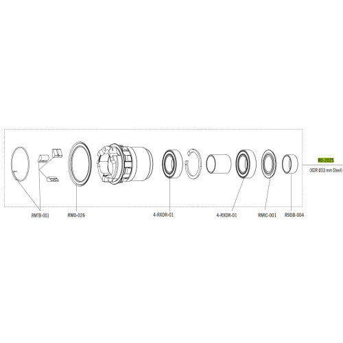 Freewheel body Fulcrum steel for Sram XDR 12-speed cassettes