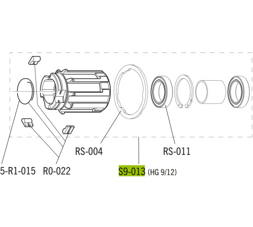 Freewheel body Fulcrum Road X-11 for Shimano HG and SRAM 9/10/11-speed cassettes