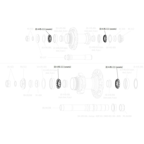 Ball bearing Fulcrum ceramic (4 pcs.)