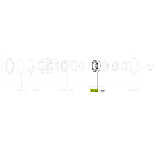 Ball bearing Fulcrum sealed 28x17x7mm (4 pcs.)