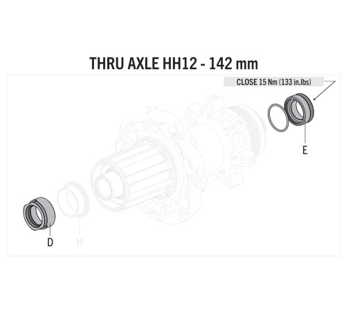 Adapter Fulcrum RM16-TA12142 for thru axle from 12x135mm to 12x142mm