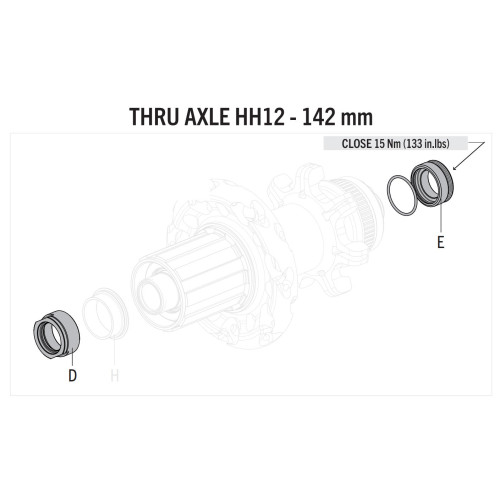 Adapter Fulcrum RM16-TA12142 for thru axle from 12x135mm to 12x142mm