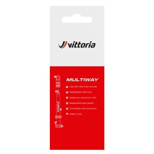 Tubeless Valve Vittoria Multiway alloy black 40mm 2pcs.