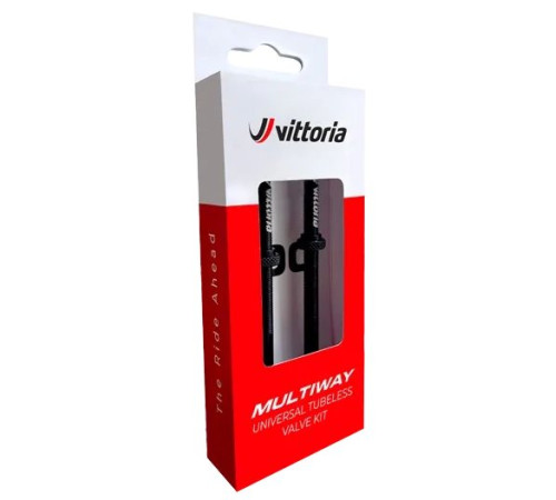 Tubeless Valve Vittoria Multiway alloy black 40mm 2pcs.