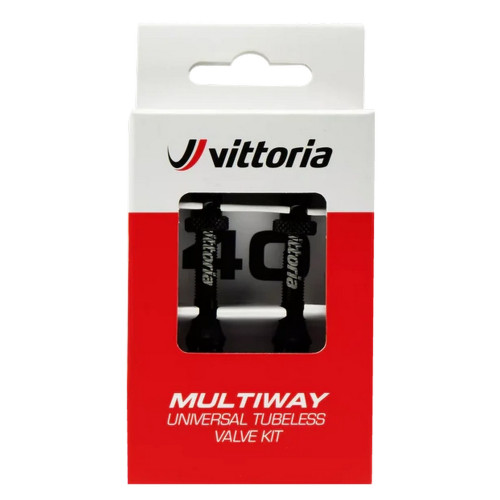 Tubeless Valve Vittoria Multiway alloy black 60mm 2pcs.