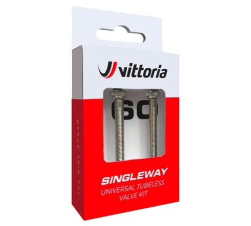 Tubeless Valve Vittoria Singleway brass black 40mm 2pcs.