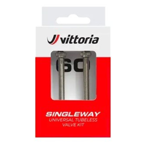 Tubeless Valve Vittoria Singleway brass black 40mm 2pcs.