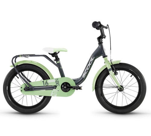 Bicycle S'COOL niXe 16" 1-speed coaster-brake Aluminium dark grey-pastel green