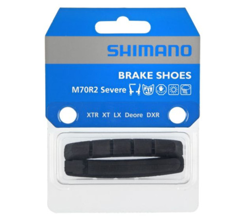 Brake pad shoes V-brake Shimano XTR/XT/DEORE M70R2 Severe