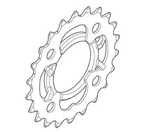 Priekšējā ķēdes riteņa Shimano ACERA FC-M361 64mm with chain protector 7/8-speed 22T black