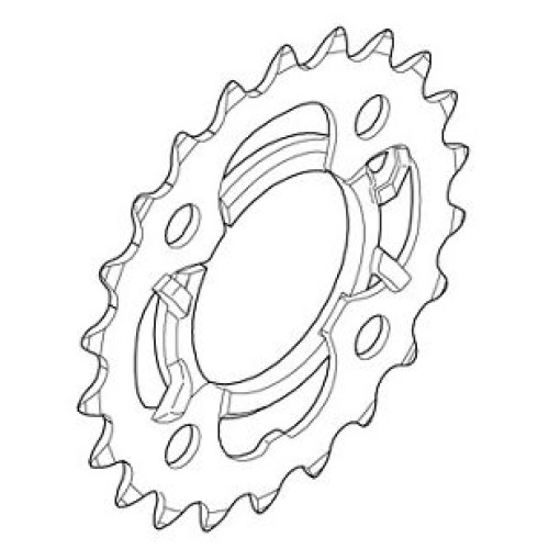 Priekšējā ķēdes riteņa Shimano ACERA FC-M361 64mm with chain protector 7/8-speed 22T black