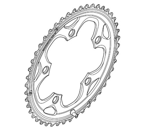 Priekšējā ķēdes riteņa Shimano CYCLOCROSS FC-CX50 110mm 10-speed 46T-G black