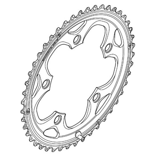 Priekšējā ķēdes riteņa Shimano CYCLOCROSS FC-CX50 110mm 10-speed 46T-G black