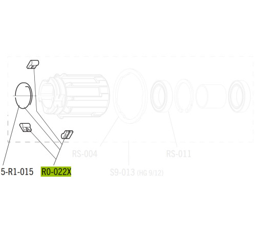 Hub service kit Fulcrum road cassette pawls with spring for Shimano HG