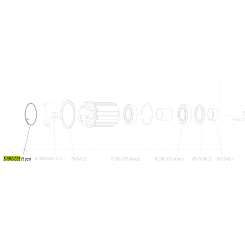 Rear hub part Fulcrum spring for pawl MTB (5 pcs.)