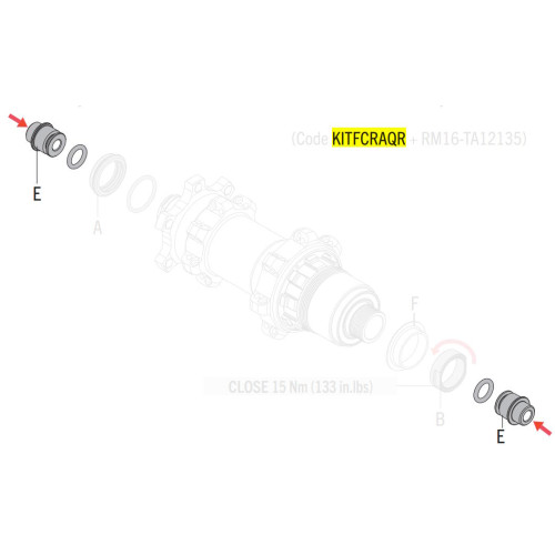 Adapter Fulcrum for thru axle from 12mm to 9mm QR