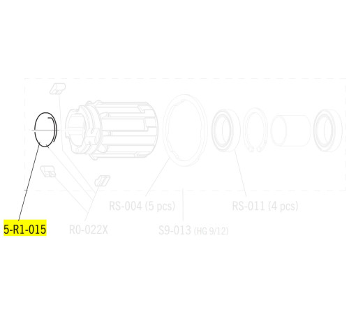 Rear hub part Fulcrum spring for pawl Road (5 pcs.)
