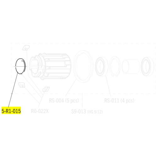 Rear hub part Fulcrum spring for pawl Road (5 pcs.)