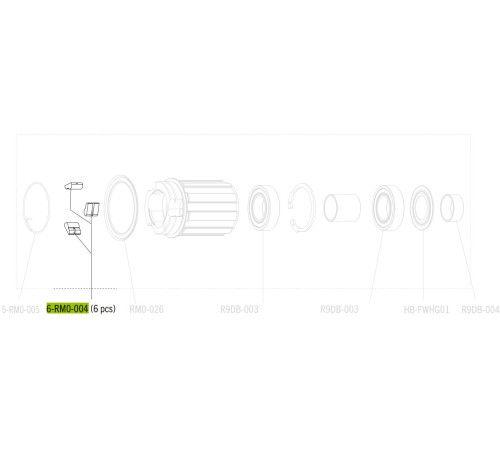 Rear hub part Fulcrum pawl MTB (6 pcs.)