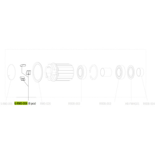 Rear hub part Fulcrum pawl MTB (6 pcs.)