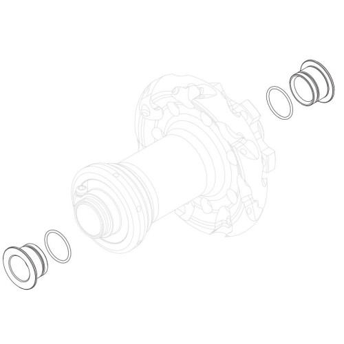 Adapter Fulcrum for road disc front hubs from 9x100mm/15x100mm to 12x100mm