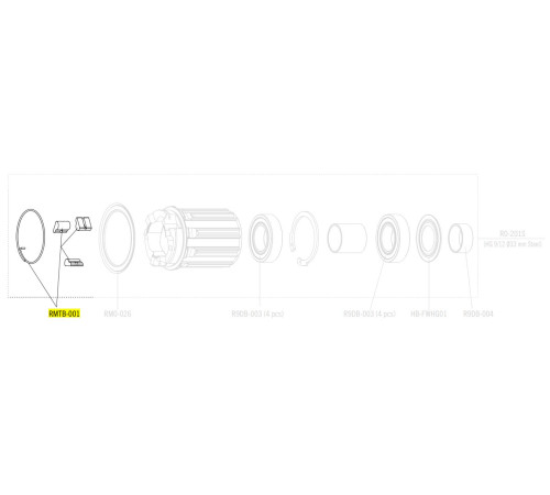 Hub service kit Fulcrum 3 steel pawls with spring MTB