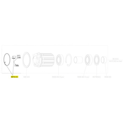 Hub service kit Fulcrum 3 steel pawls with spring MTB