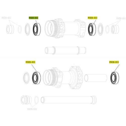 Ball bearing Fulcrum R9DB-003 (4 pcs.)