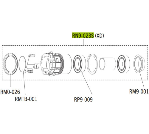 Freewheel body Fulcrum steel for SRAM XD 10/11/12-speed cassettes
