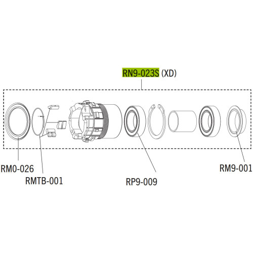 Freewheel body Fulcrum steel for SRAM XD 10/11/12-speed cassettes