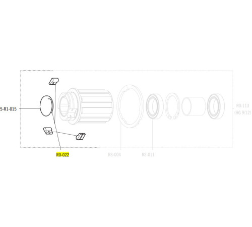 Hub service kit Fulcrum pawls with spring for Shimano/Campagnolo road rear hubs