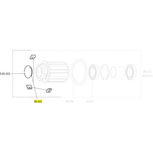 Hub service kit Fulcrum pawls with spring for Shimano/Campagnolo road rear hubs