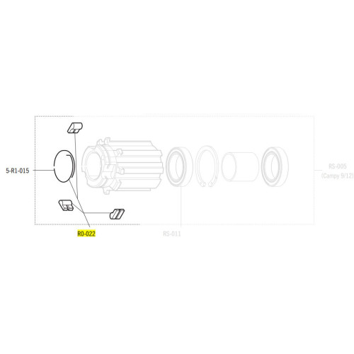 Hub service kit Fulcrum pawls with spring for Shimano/Campagnolo road rear hubs