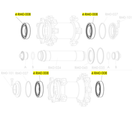 Ball bearing Fulcrum sealed 32x20x7mm for MTB hubs (4 pcs.)