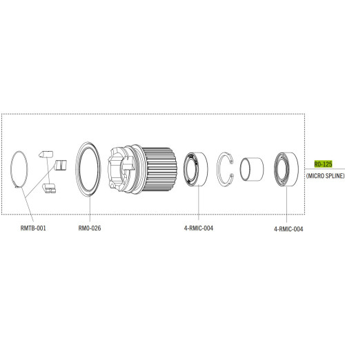 Freewheel body Fulcrum for Shimano Micro Spline 12-speed cassettes