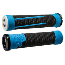 Stūres rokturi ODI AG-2 Signature V2.1 Lock-On Black/Blue