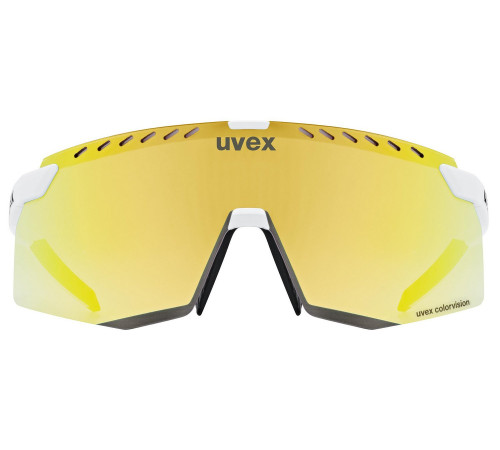Glasses Uvex pace stage CV white matt / mirror gold