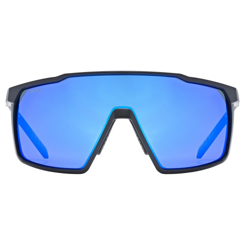 Glasses Uvex mtn perform S black matt / mirror blue
