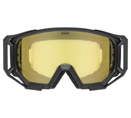 Glasses Uvex athletic CV black matt SL / gold-yellow