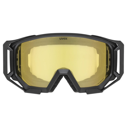 Glasses Uvex athletic CV black matt SL / gold-yellow