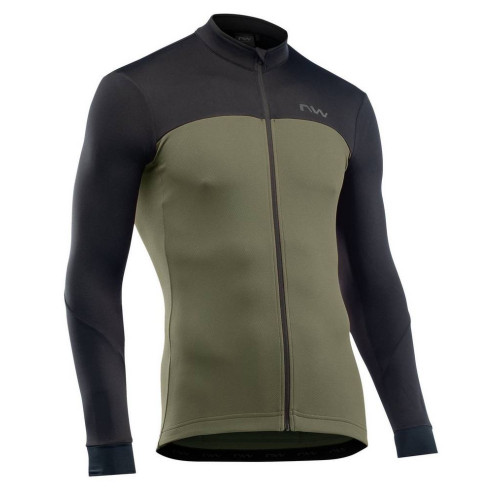 Jersey Northwave Force 2 L/S Full Zip black-forest green-S