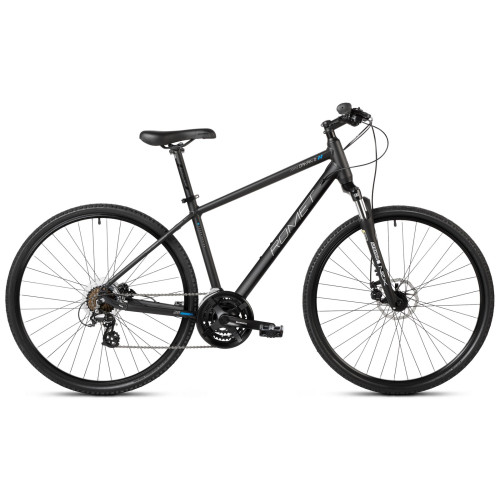 Bicycle Romet Orkan 2 M 2025 black-bright graphite-blue-20" / L