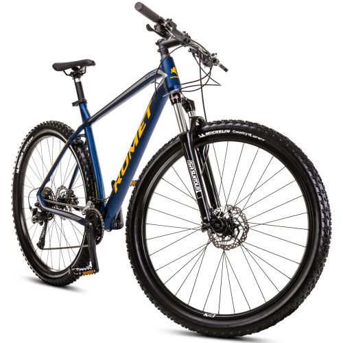 Bicycle Romet Mustang M3 CS 2025 dark blue-yellow-21" / XL