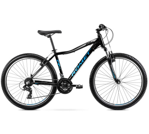 Bicycle Romet Rambler R6.0 JR 2025 black-blue-silver-17" / M