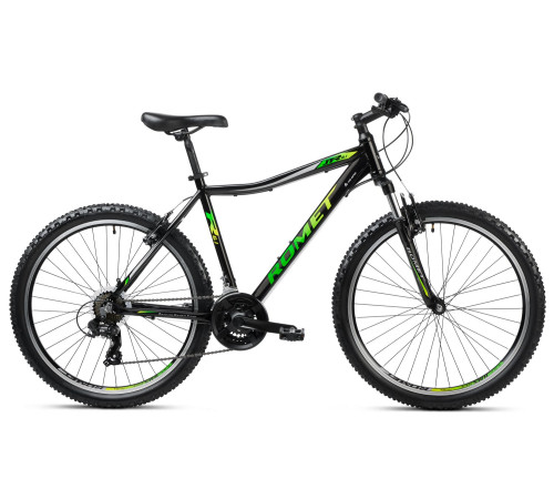 Bicycle Romet Rambler R6.1 JR 2025 black-green-grey-19" / L