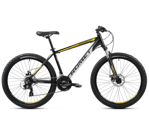 Bicycle Romet Rambler R6.2 2025 black-yellow-19" / L